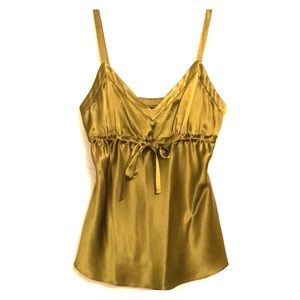 J Crew khaki green satin tank top